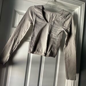 Women's Beige Long Sleeve Top